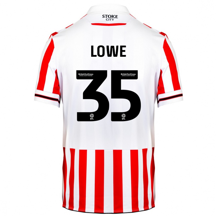 Hombre Fútbol Camiseta Nathan Lowe #35 Rojo Blanco 1ª Equipación 2023/24 México