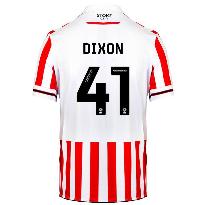 Hombre Fútbol Camiseta Jaden Dixon #41 Rojo Blanco 1ª Equipación 2023/24 México