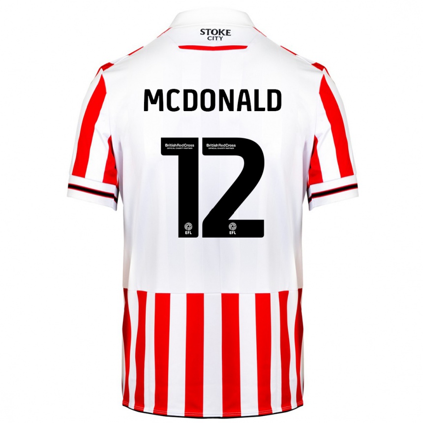 Hombre Fútbol Camiseta Kayleigh Mcdonald #12 Rojo Blanco 1ª Equipación 2023/24 México