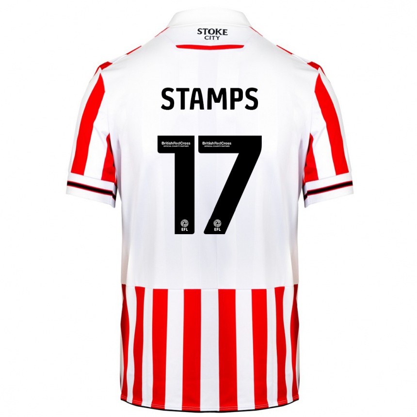 Hombre Fútbol Camiseta Shannon Stamps #17 Rojo Blanco 1ª Equipación 2023/24 México