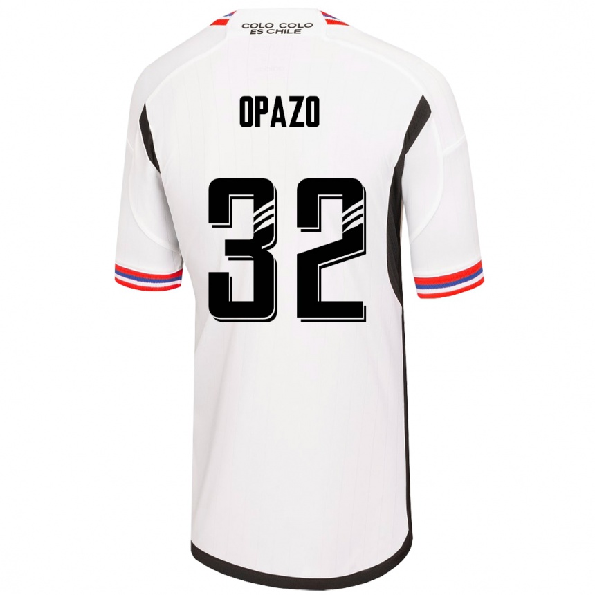 Hombre Fútbol Camiseta Óscar Opazo #32 Blanco 1ª Equipación 2023/24 México