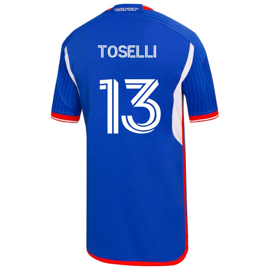 Hombre Fútbol Camiseta Cristopher Toselli #13 Azul 1ª Equipación 2023/24 México