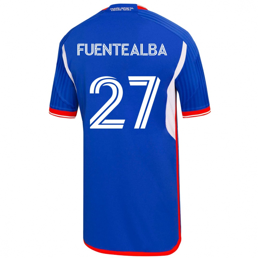 Hombre Fútbol Camiseta Jeison Fuentealba #27 Azul 1ª Equipación 2023/24 México