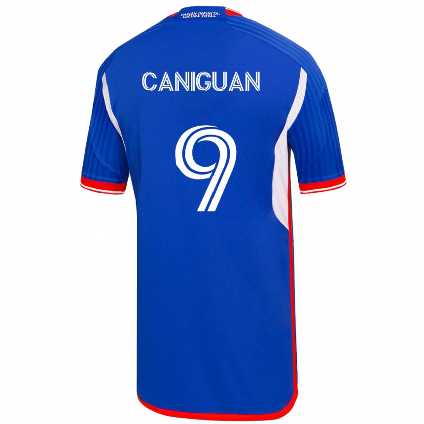 Hombre Fútbol Camiseta Franchesca Caniguán #9 Azul 1ª Equipación 2023/24 México