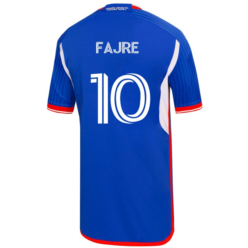 Hombre Fútbol Camiseta Nicole Fajre #10 Azul 1ª Equipación 2023/24 México