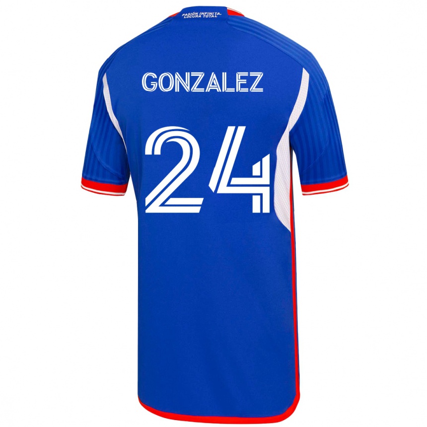 Hombre Fútbol Camiseta Emma González #24 Azul 1ª Equipación 2023/24 México
