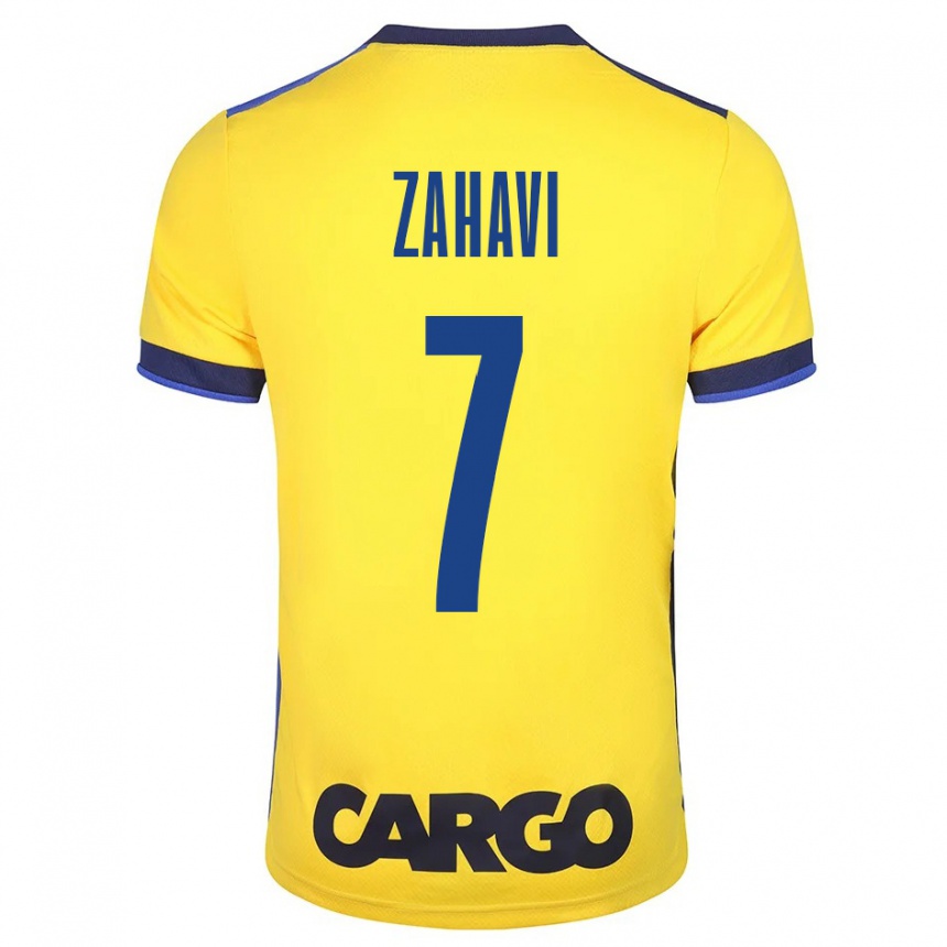 Hombre Fútbol Camiseta Eran Zahavi #7 Amarillo 1ª Equipación 2023/24 México