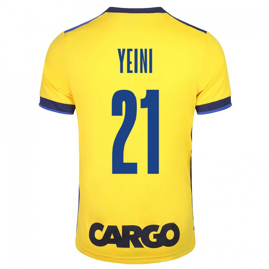 Hombre Fútbol Camiseta Sheran Yeini #21 Amarillo 1ª Equipación 2023/24 México