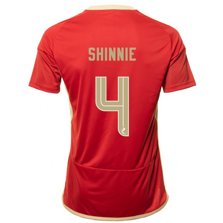 Hombre Fútbol Camiseta Graeme Shinnie #4 Rojo 1ª Equipación 2023/24 México