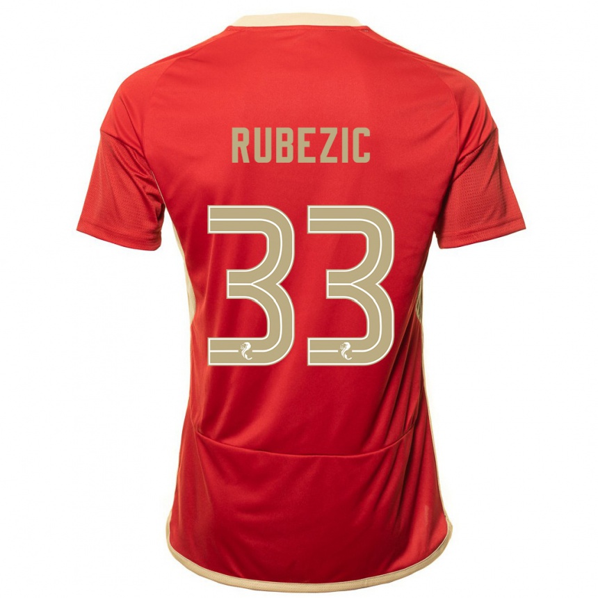 Hombre Fútbol Camiseta Slobodan Rubezic #33 Rojo 1ª Equipación 2023/24 México