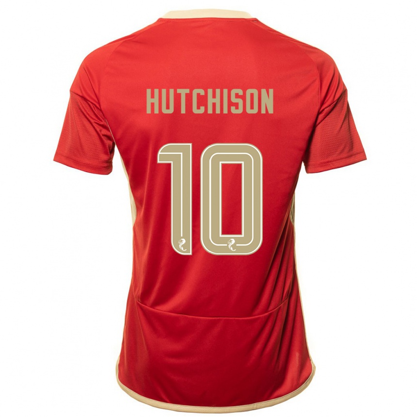 Hombre Fútbol Camiseta Bayley Hutchison #10 Rojo 1ª Equipación 2023/24 México