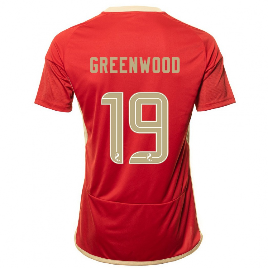Hombre Fútbol Camiseta Brodie Greenwood #19 Rojo 1ª Equipación 2023/24 México