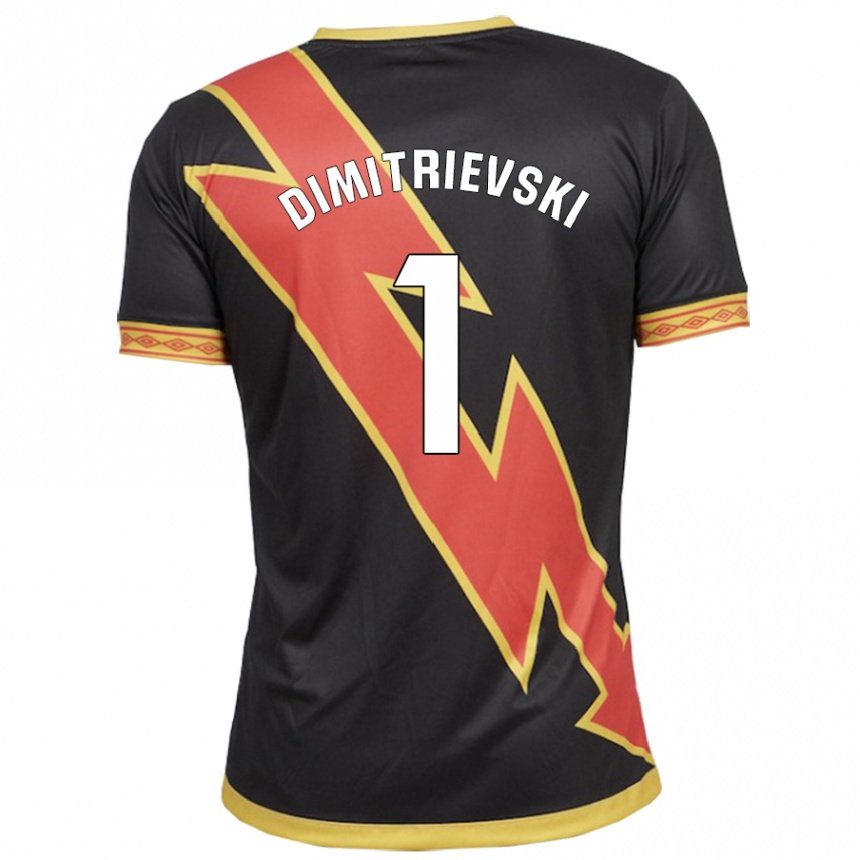 Hombre Fútbol Camiseta Stole Dimitrievski #1 Negro 2ª Equipación 2023/24 México