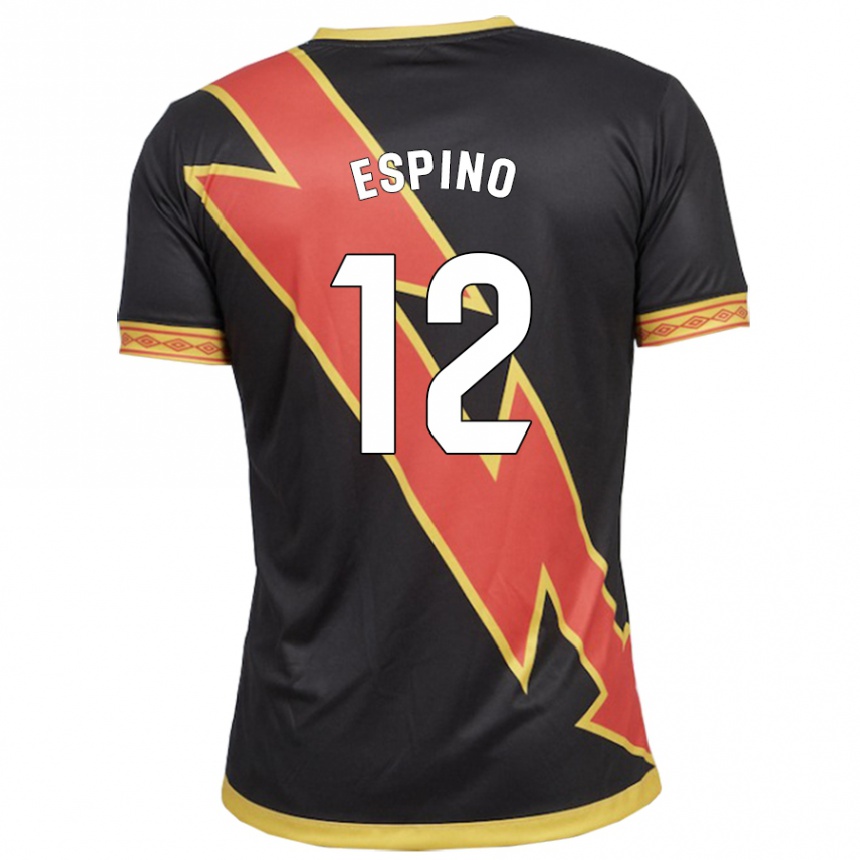 Hombre Fútbol Camiseta Alfonso Espino #12 Negro 2ª Equipación 2023/24 México