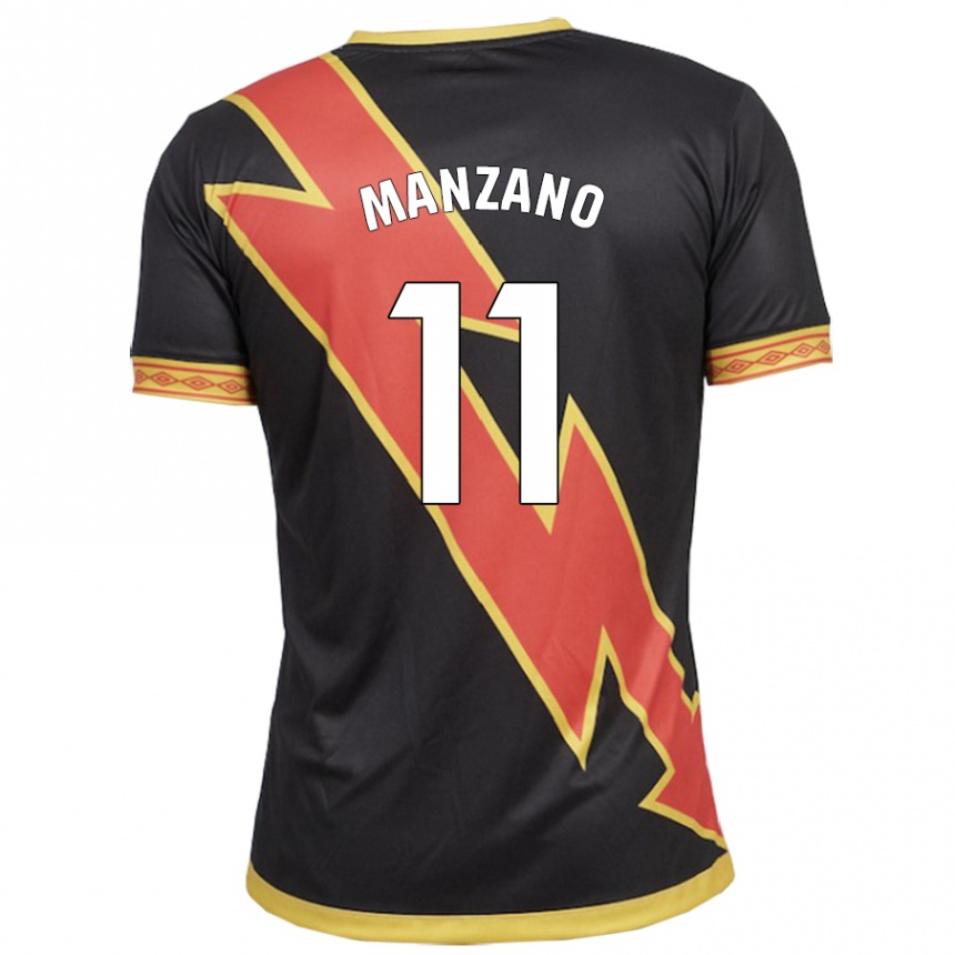 Hombre Fútbol Camiseta Sergio Manzano #11 Negro 2ª Equipación 2023/24 México