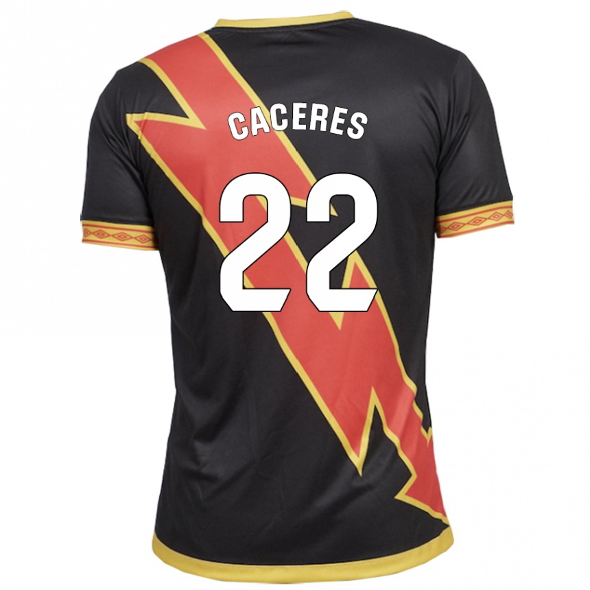 Hombre Fútbol Camiseta Daniel Cáceres #22 Negro 2ª Equipación 2023/24 México