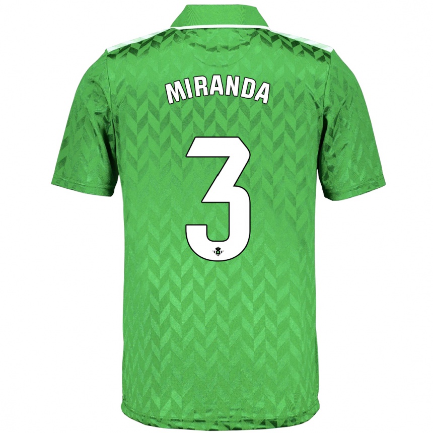 Hombre Fútbol Camiseta Juan Miranda #3 Verde 2ª Equipación 2023/24 México