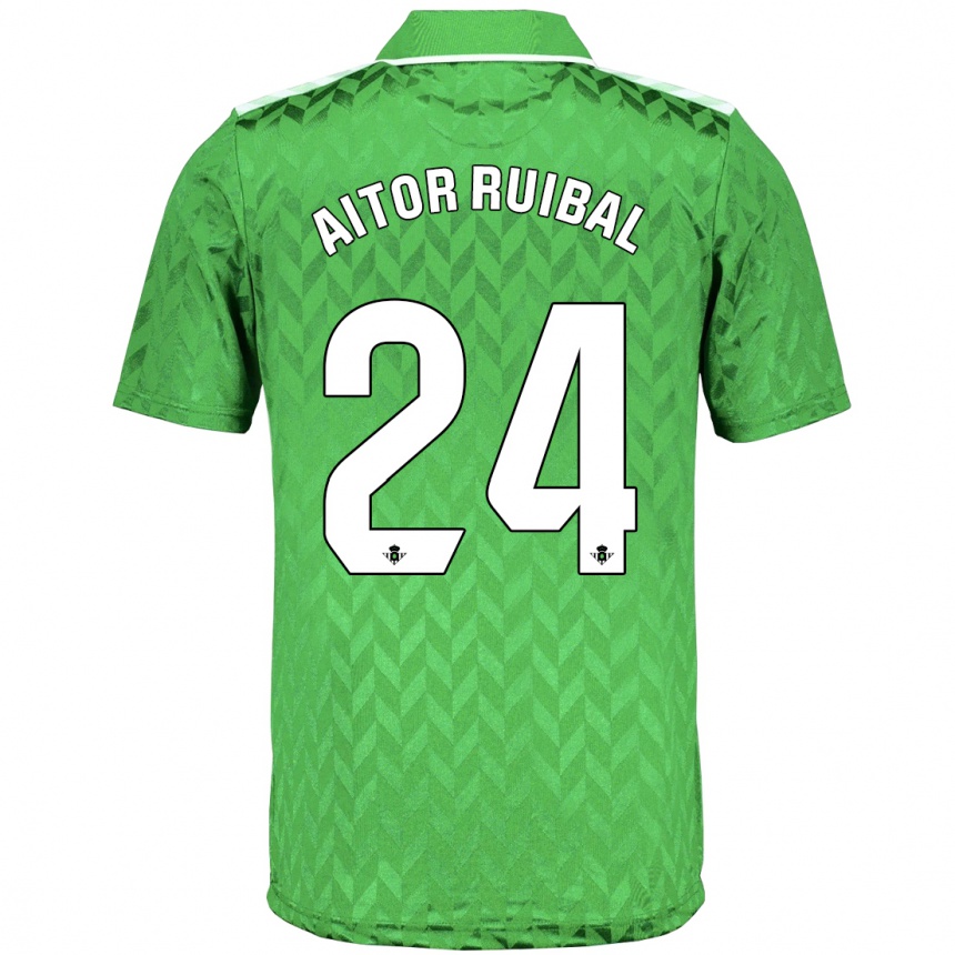 Hombre Fútbol Camiseta Aitor Ruibal #24 Verde 2ª Equipación 2023/24 México