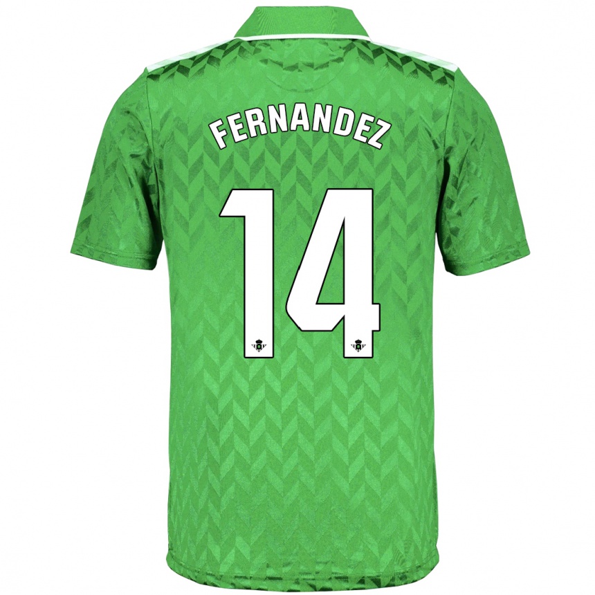 Hombre Fútbol Camiseta Quique Fernández #14 Verde 2ª Equipación 2023/24 México