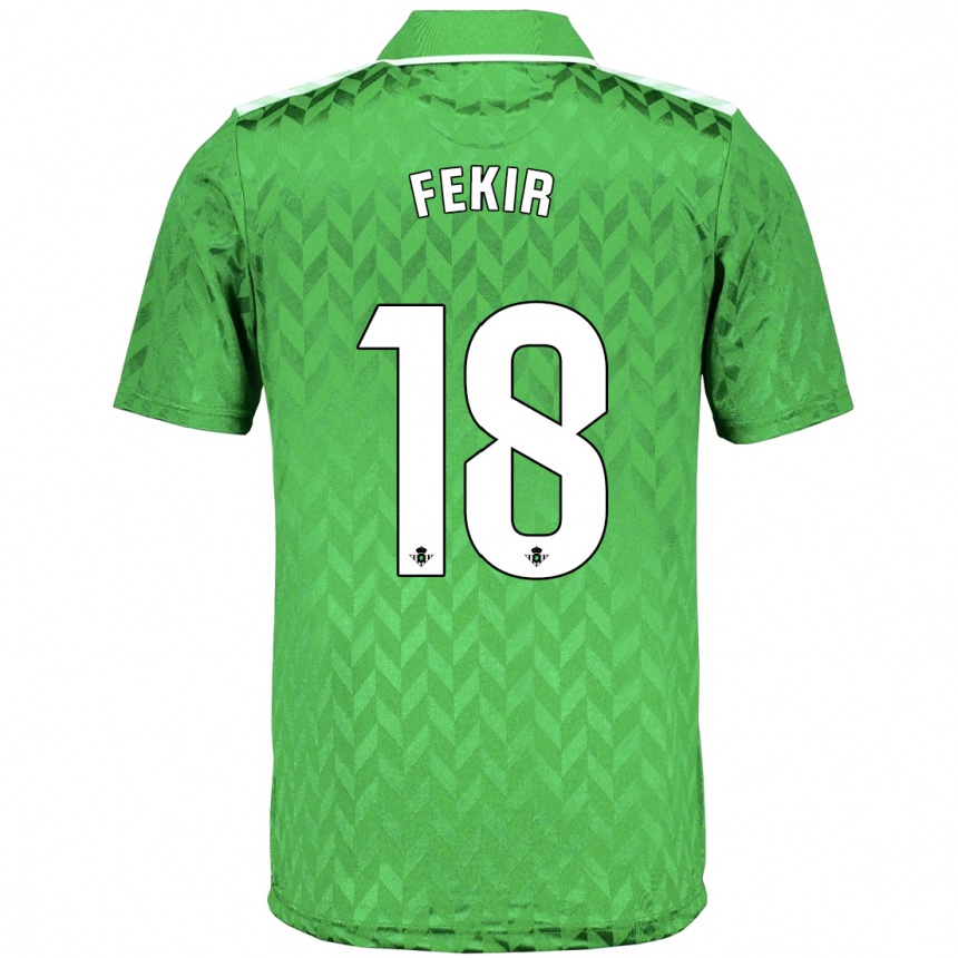 Hombre Fútbol Camiseta Yassin Fekir #18 Verde 2ª Equipación 2023/24 México