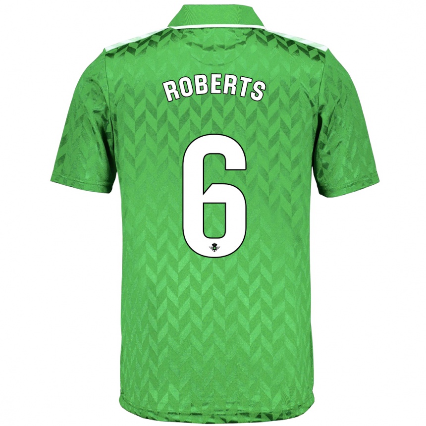 Hombre Fútbol Camiseta Rhiannon Roberts #6 Verde 2ª Equipación 2023/24 México