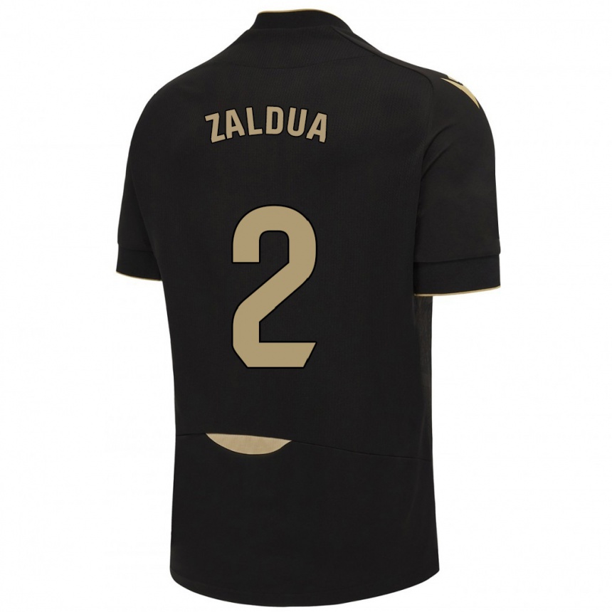 Hombre Fútbol Camiseta Joseba Zaldua #2 Negro 2ª Equipación 2023/24 México