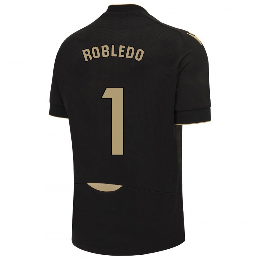 Hombre Fútbol Camiseta Robledo #1 Negro 2ª Equipación 2023/24 México