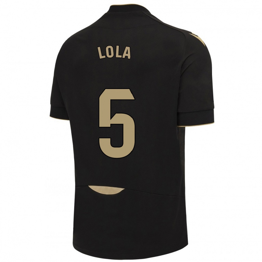 Hombre Fútbol Camiseta María Dolores Morón Cebada #5 Negro 2ª Equipación 2023/24 México