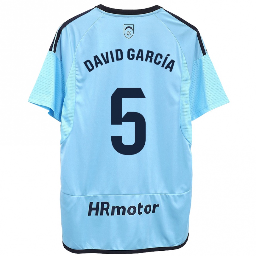 Hombre Fútbol Camiseta David García #5 Azul 2ª Equipación 2023/24 México