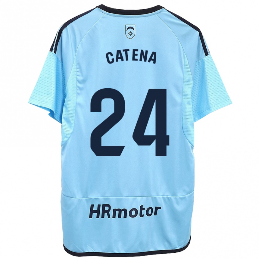 Hombre Fútbol Camiseta Alejandro Catena #24 Azul 2ª Equipación 2023/24 México