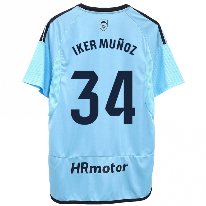 Hombre Fútbol Camiseta Iker Muñoz #34 Azul 2ª Equipación 2023/24 México