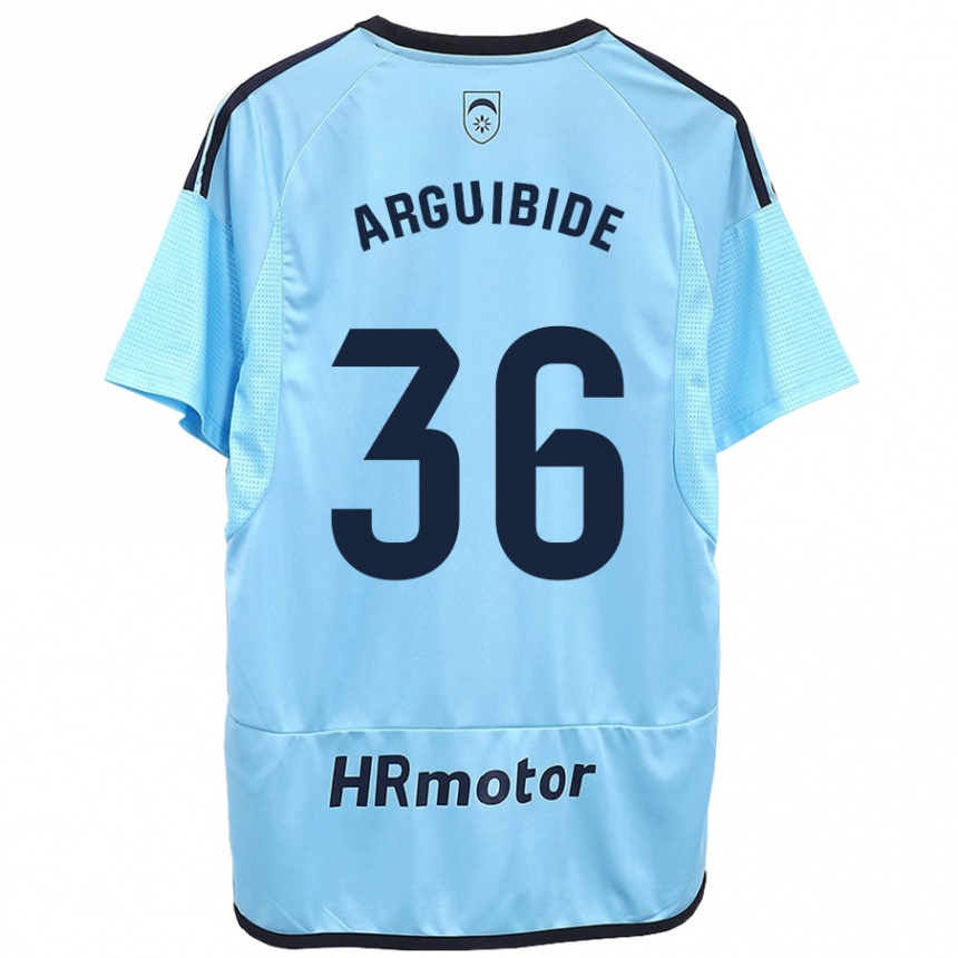 Hombre Fútbol Camiseta Iñigo Arguibide #36 Azul 2ª Equipación 2023/24 México