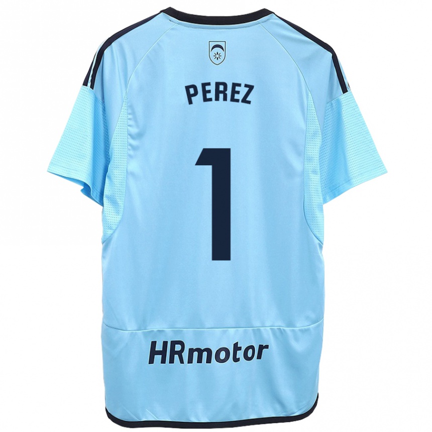 Hombre Fútbol Camiseta Silvia Pérez Fernández De Romarategui #1 Azul 2ª Equipación 2023/24 México
