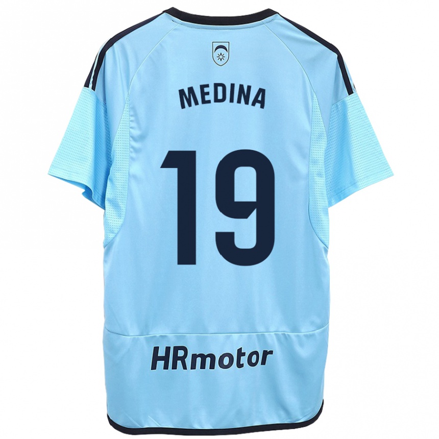 Hombre Fútbol Camiseta Arantxa Medina Torreblanca #19 Azul 2ª Equipación 2023/24 México