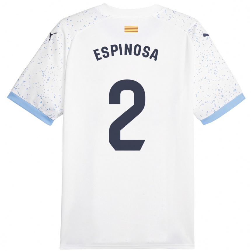 Hombre Fútbol Camiseta Bernardo Espinosa #2 Blanco 2ª Equipación 2023/24 México