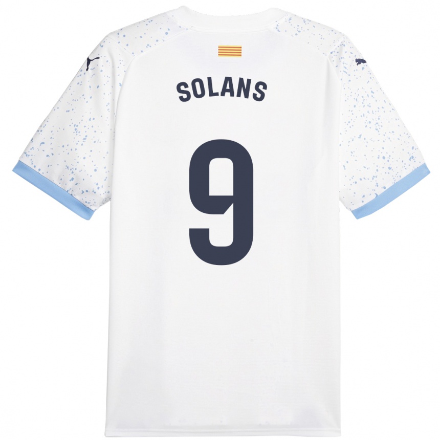 Hombre Fútbol Camiseta Sergi Solans #9 Blanco 2ª Equipación 2023/24 México