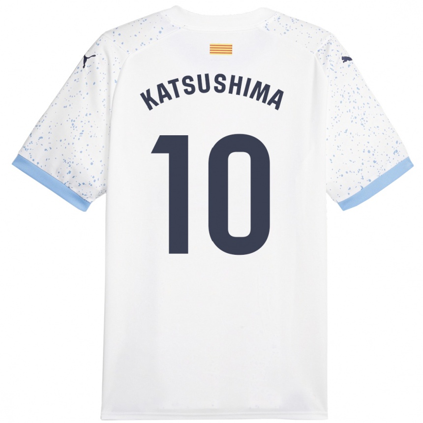 Hombre Fútbol Camiseta Shinnosuke Katsushima #10 Blanco 2ª Equipación 2023/24 México