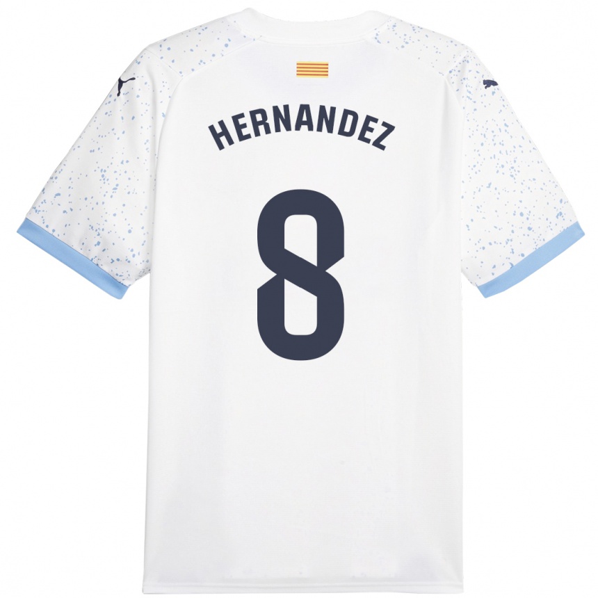 Hombre Fútbol Camiseta Sofia Hernández #8 Blanco 2ª Equipación 2023/24 México