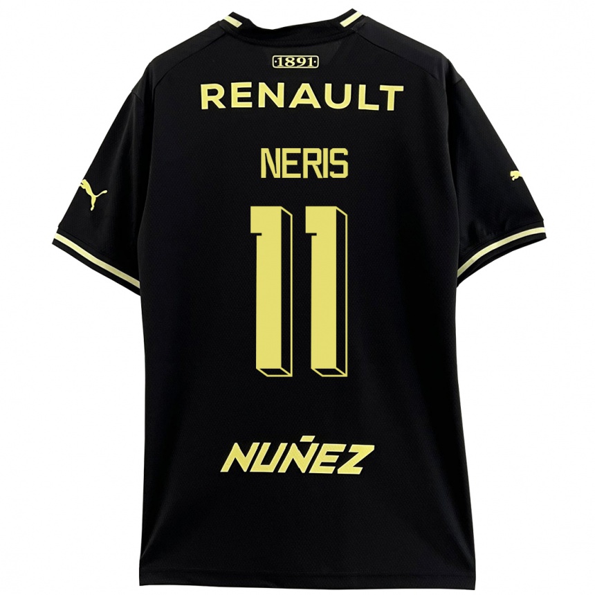 Hombre Fútbol Camiseta José Neris #11 Negro 2ª Equipación 2023/24 México