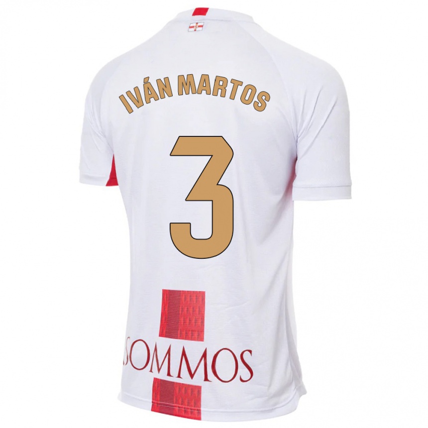 Hombre Fútbol Camiseta Iván Martos #3 Blanco 2ª Equipación 2023/24 México