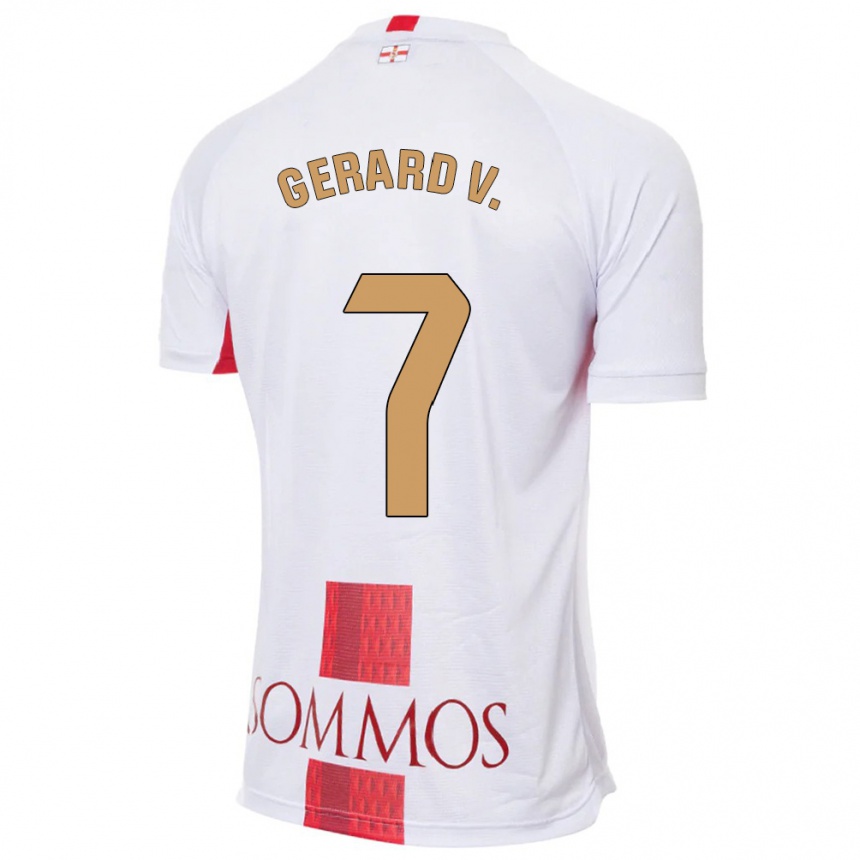 Hombre Fútbol Camiseta Gerard Valentín #7 Blanco 2ª Equipación 2023/24 México