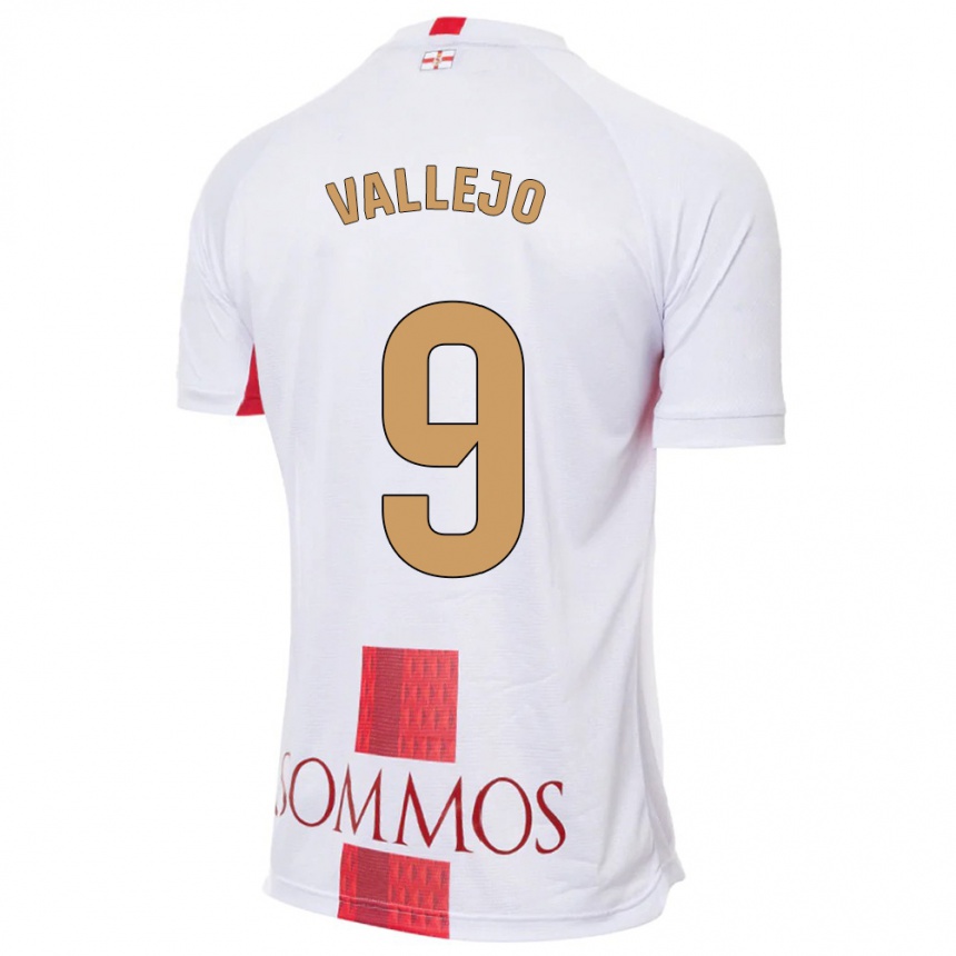 Hombre Fútbol Camiseta Hugo Vallejo #9 Blanco 2ª Equipación 2023/24 México