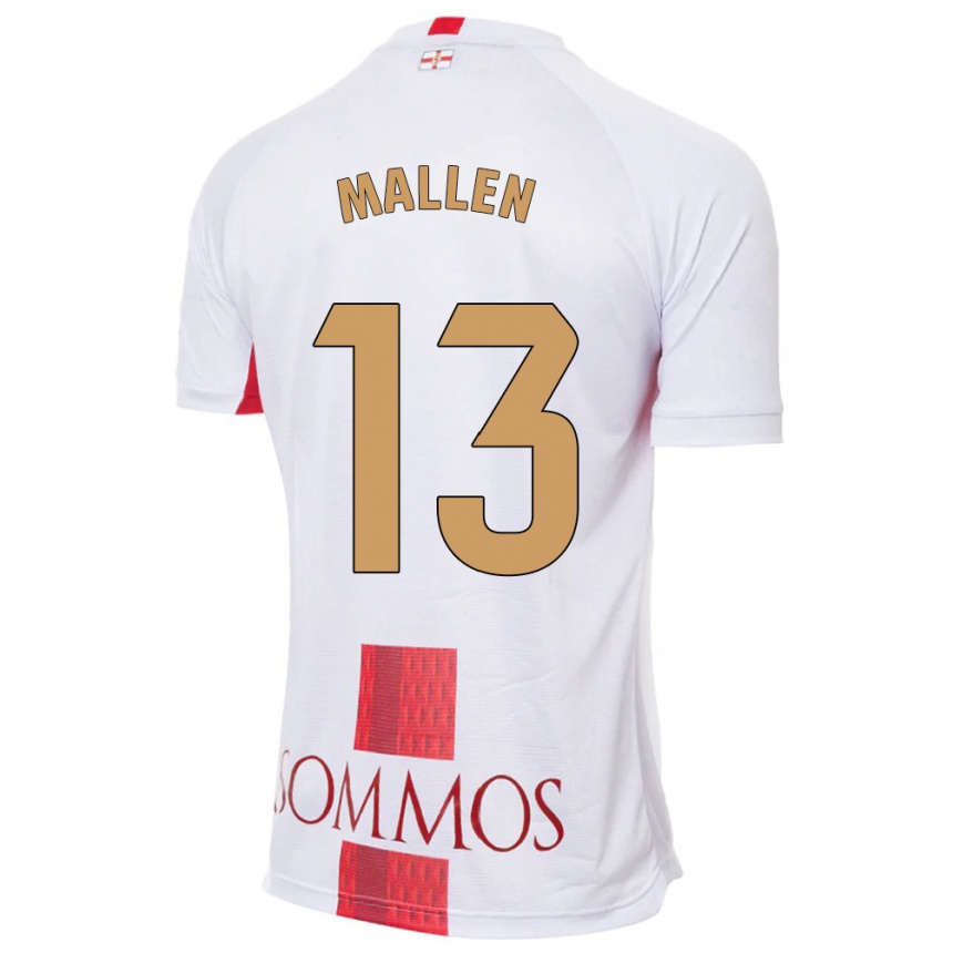 Hombre Fútbol Camiseta Lucía Mallén #13 Blanco 2ª Equipación 2023/24 México