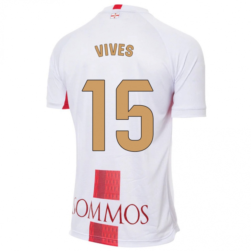 Hombre Fútbol Camiseta Helena Vives #15 Blanco 2ª Equipación 2023/24 México