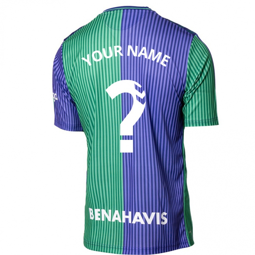 Hombre Fútbol Camiseta Su Nombre #0 Verde Azul 2ª Equipación 2023/24 México