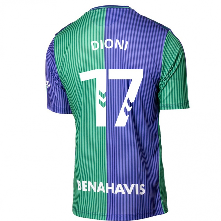 Hombre Fútbol Camiseta Dioni #17 Verde Azul 2ª Equipación 2023/24 México