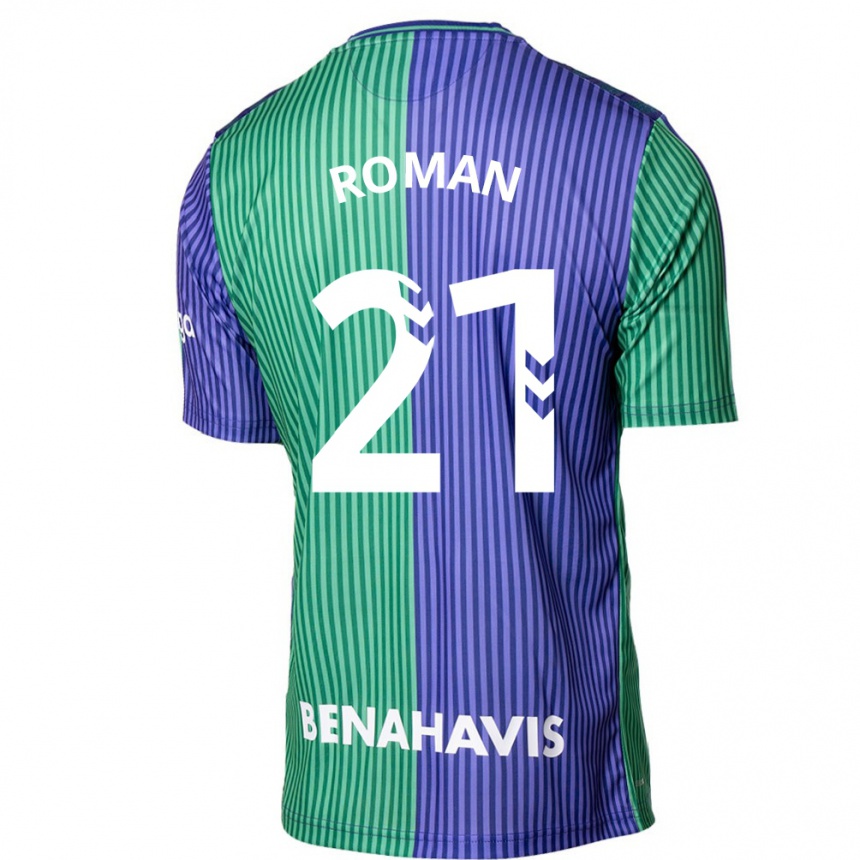 Hombre Fútbol Camiseta Samu Román #21 Verde Azul 2ª Equipación 2023/24 México