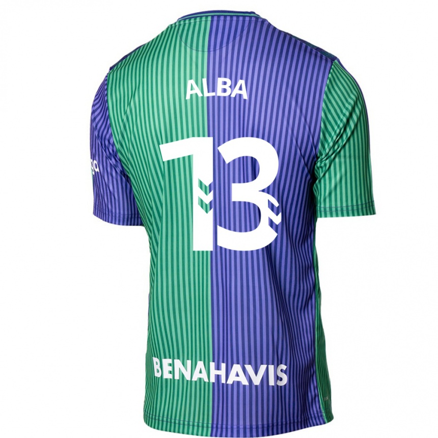 Hombre Fútbol Camiseta Alba #13 Verde Azul 2ª Equipación 2023/24 México