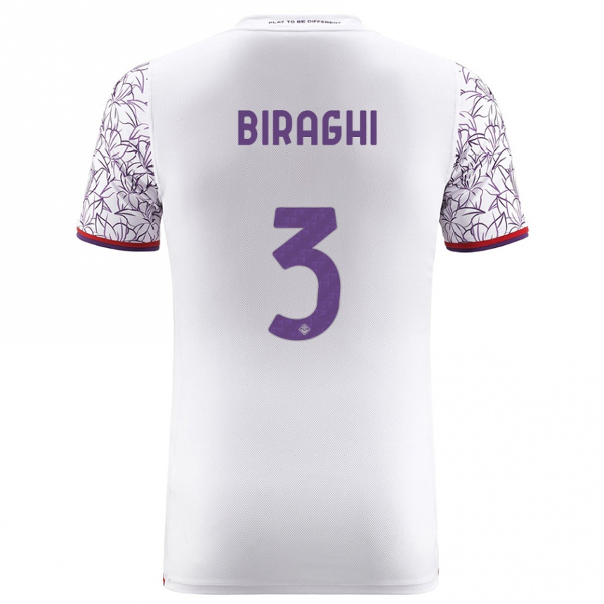 Hombre Fútbol Camiseta Cristiano Biraghi #3 Blanco 2ª Equipación 2023/24 México