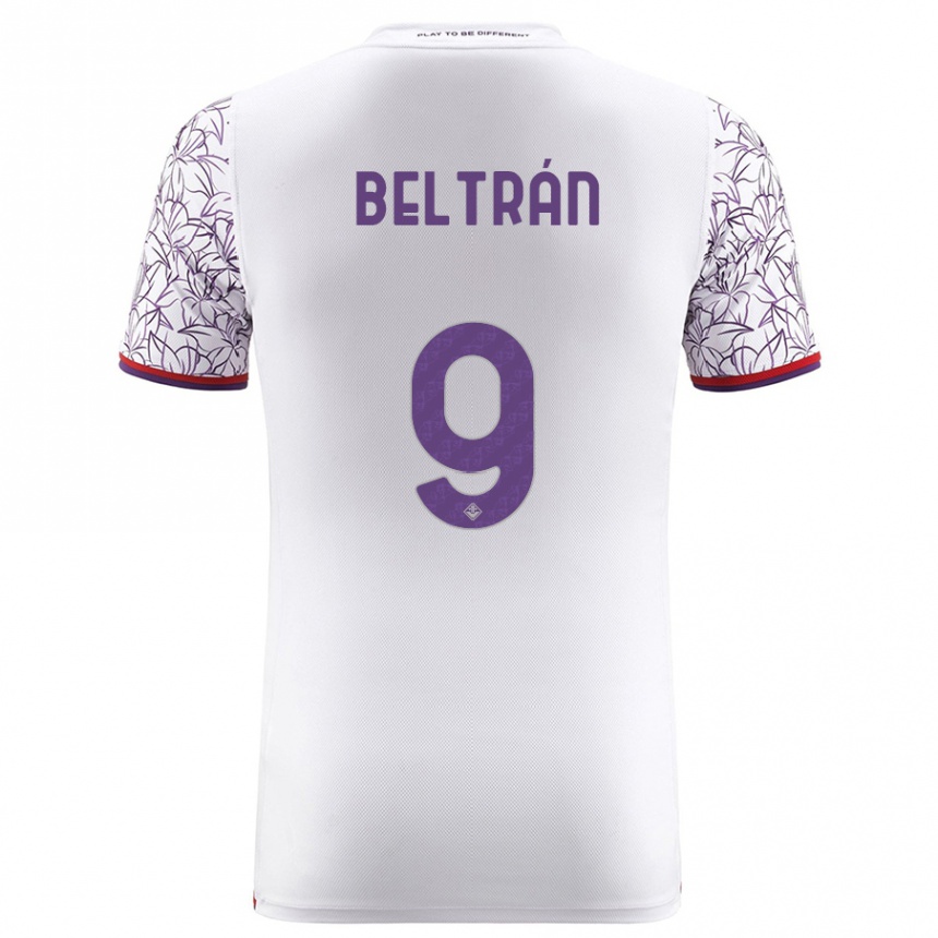 Hombre Fútbol Camiseta Lucas Beltrán #9 Blanco 2ª Equipación 2023/24 México